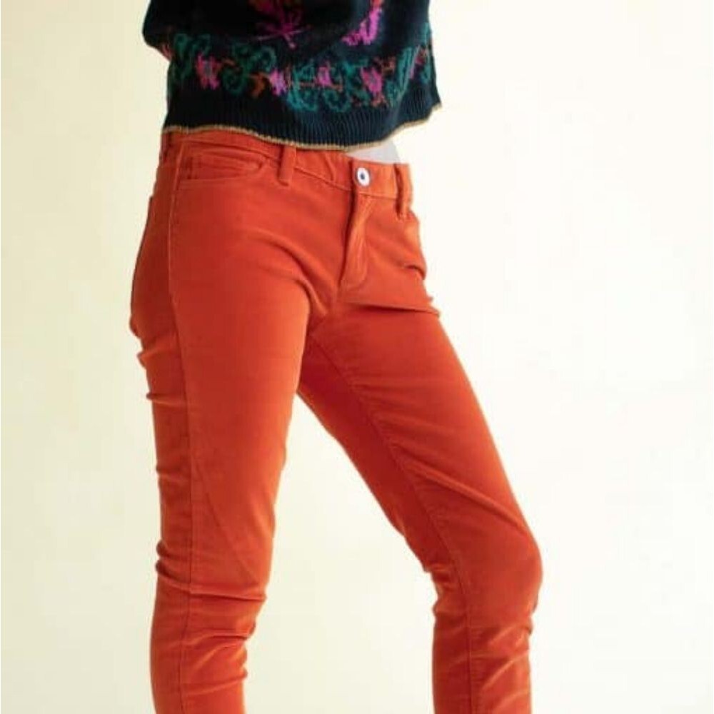 Banana republic orange skinny ankle corduroy 28